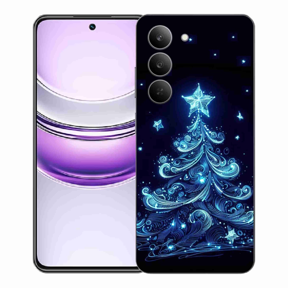 Gél borítás mmCase a Realme 14x 5G-hez - neon karácsonyfa 4