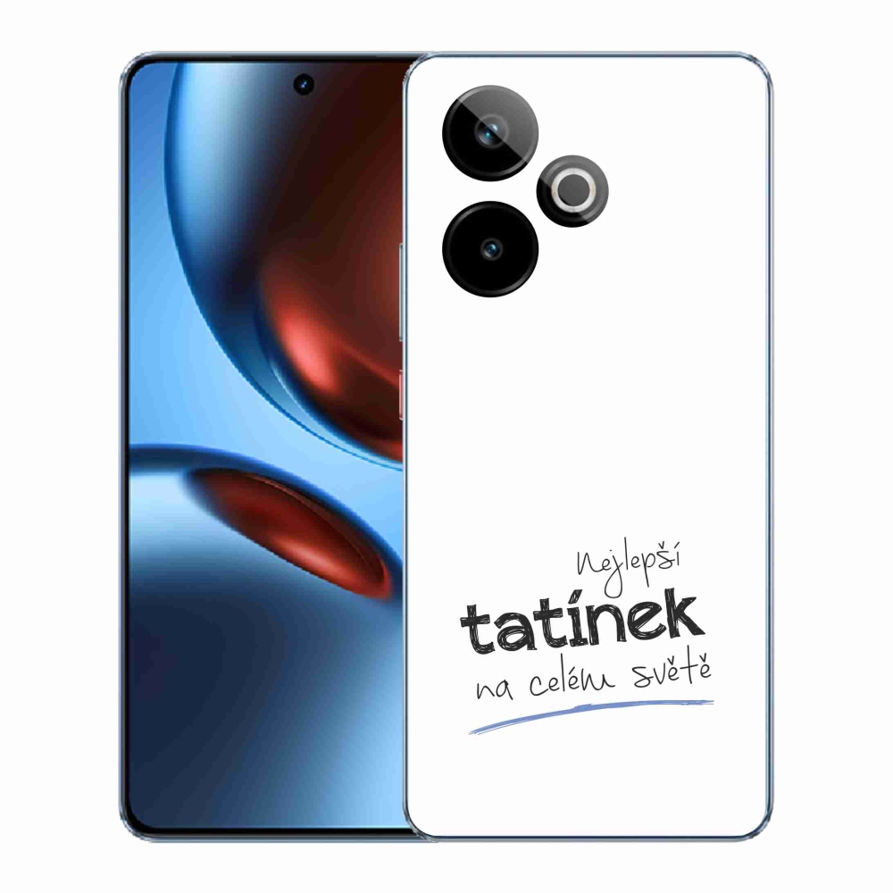 Rugalmas mmCase zselés tok képpel a Realme GT 7 5G/GT 7T 5G-n - Best Daddy 4 fehér háttérrel