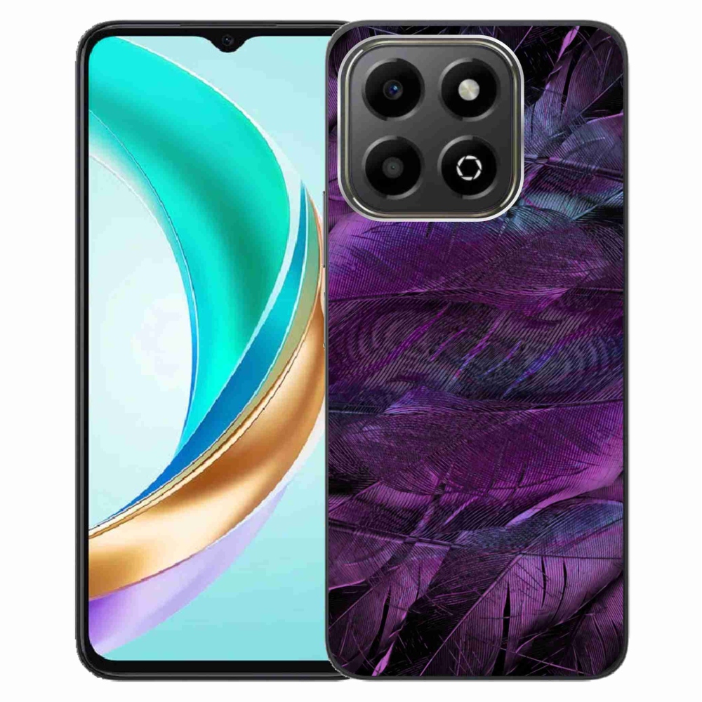 Zselés borítás mmCase Honor X6b készülékhez - lila tollak