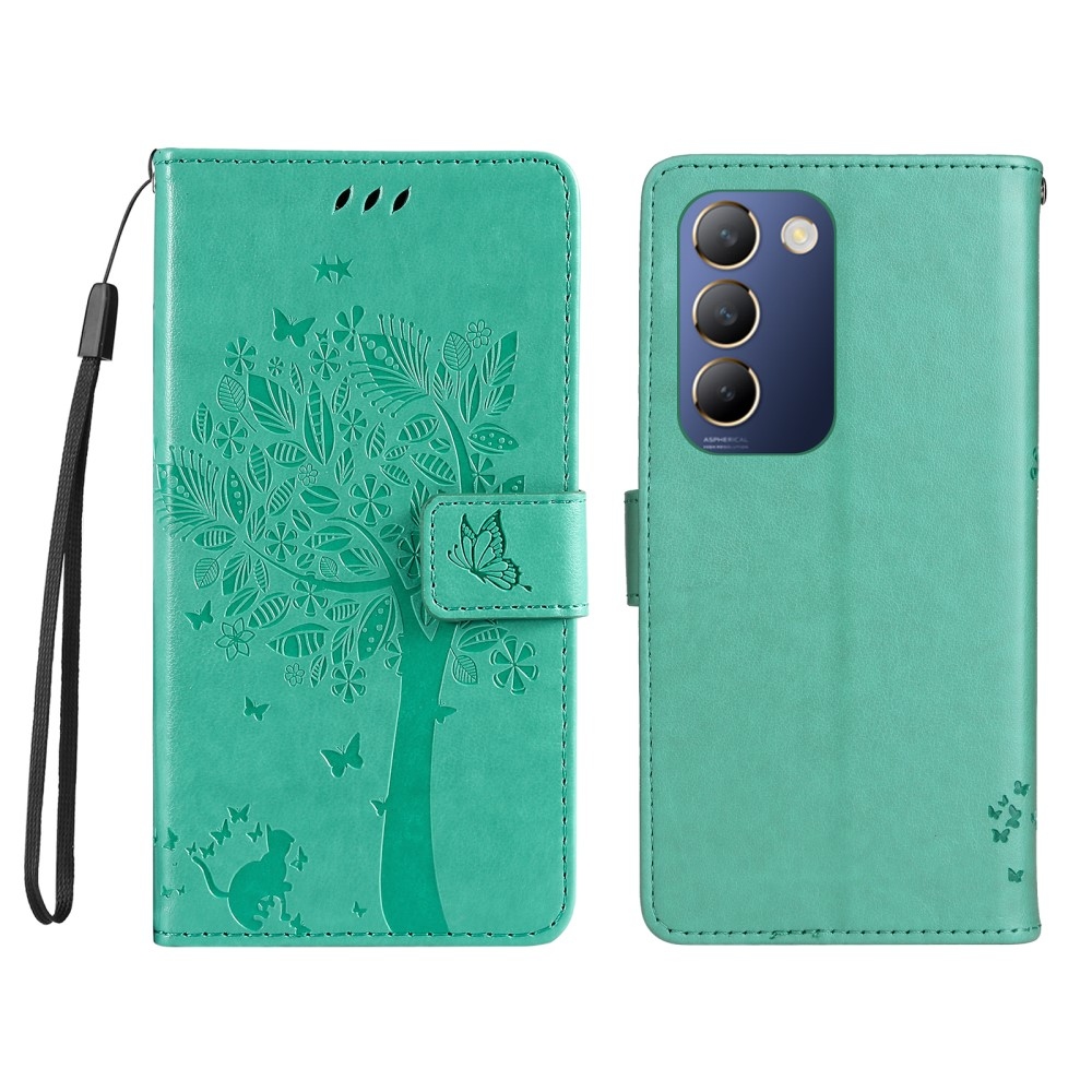 Fa könyv tok a Vivo V40 SE 4G/5G készülékhez - teáskék színű