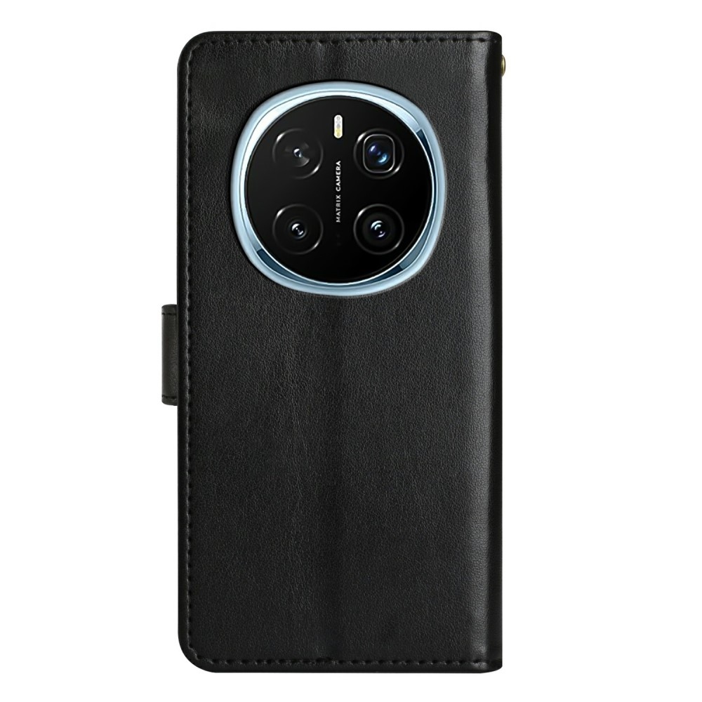 Virágok könyv tok a Honor Magic 7 Pro 5G számára - fekete