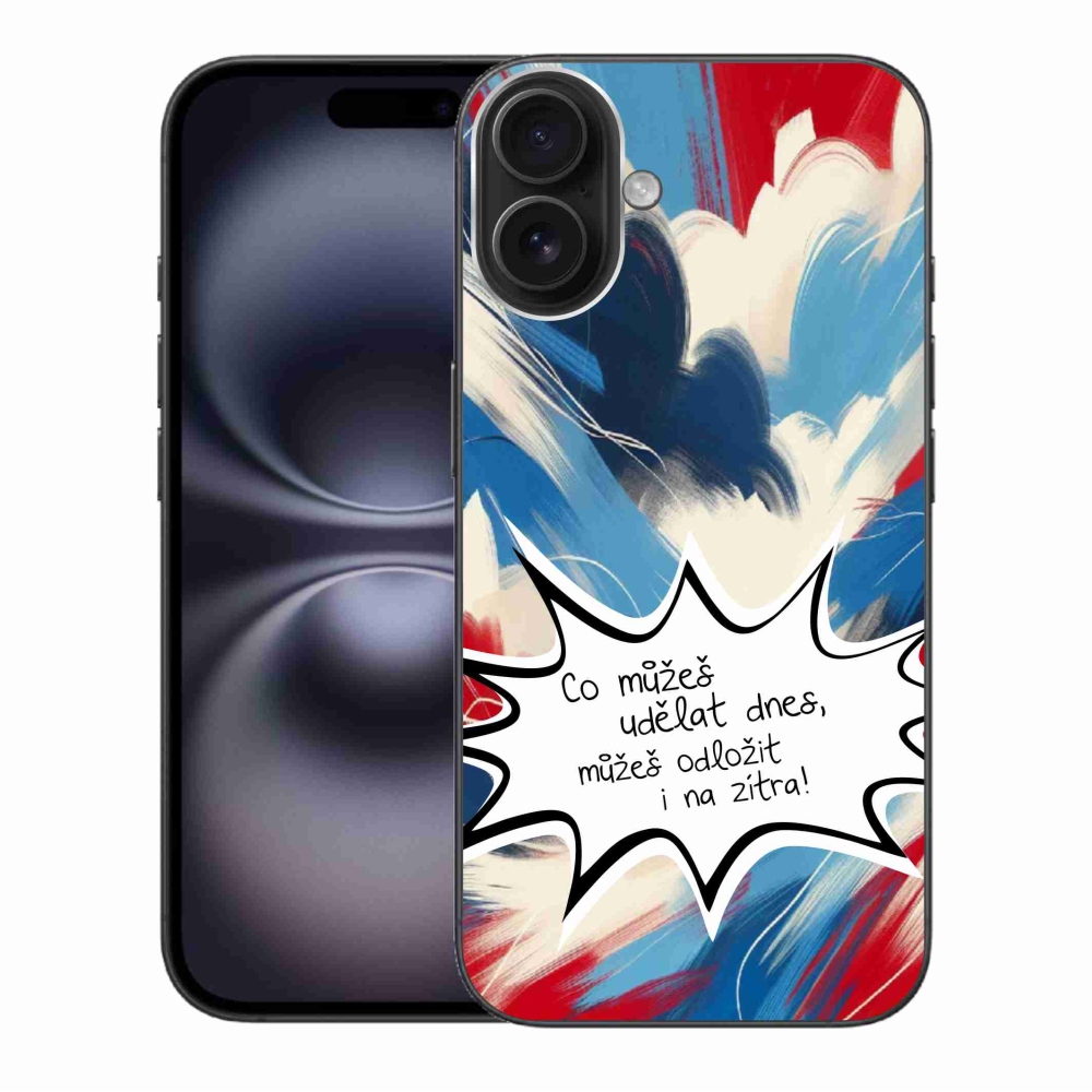 Gél borítás mmCase iPhone 16 Plus készülékhez - vicces szöveg 9 fehér háttér