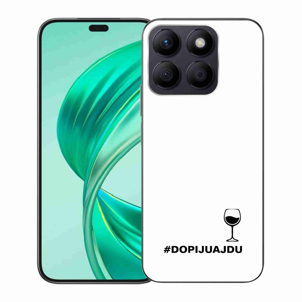 Gél borító mmCase a Honor X8b készülékhez - bor motívum fehér háttérrel