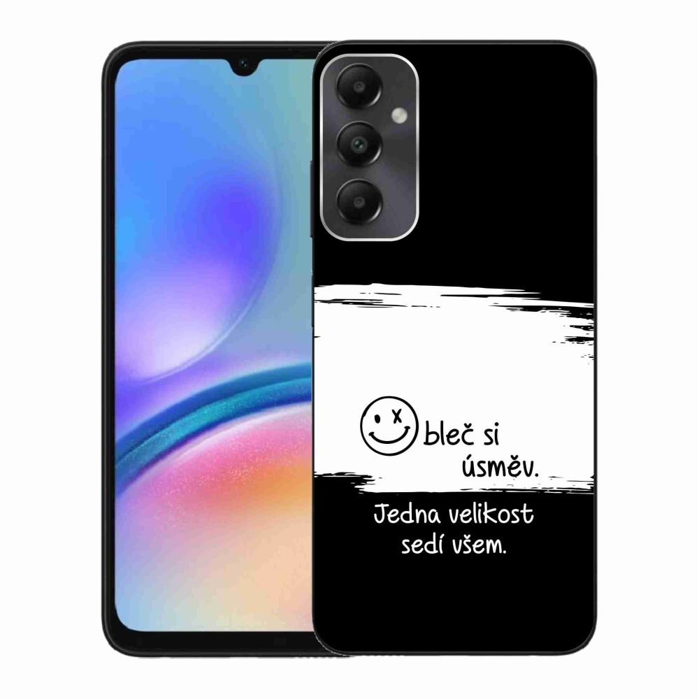 Gél borító mmCase Samsung Galaxy A05s készülékhez - vicces szöveg 8 fekete és fehér háttérrel