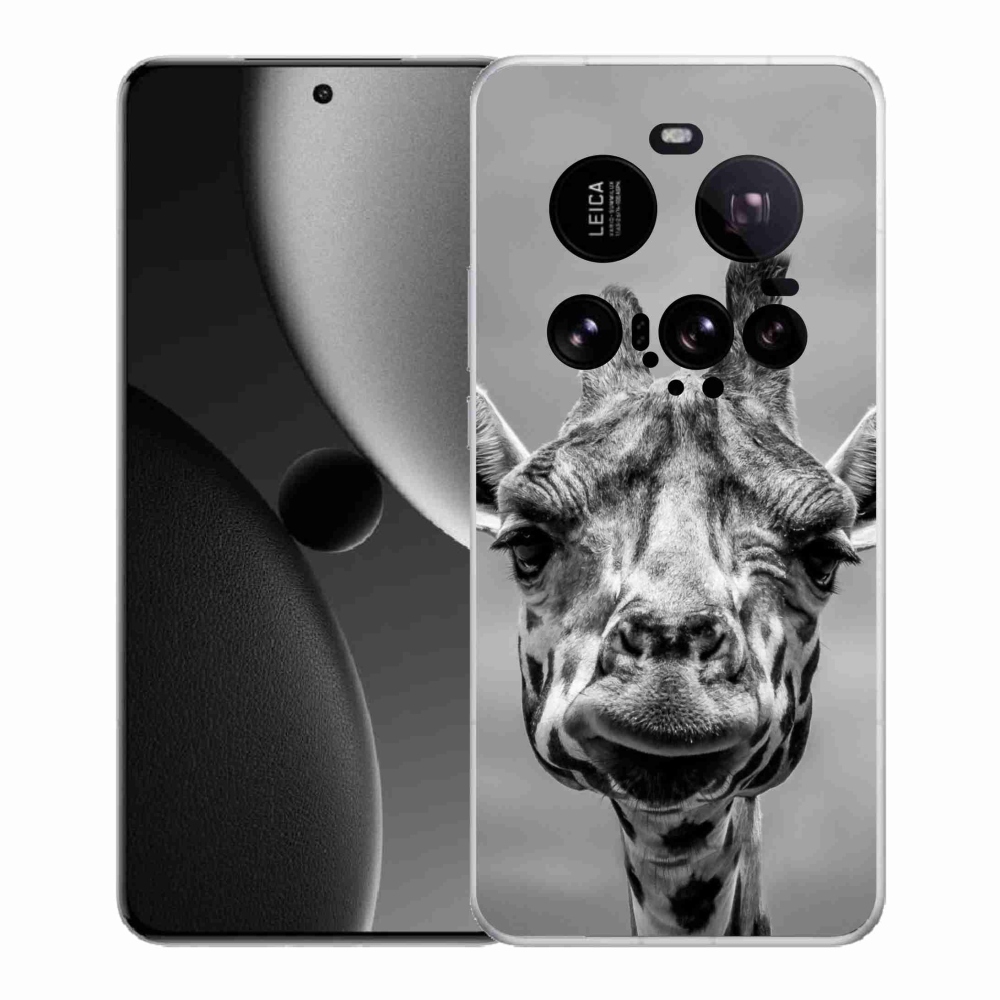 Gél borítás mmCase a Xiaomi 15 Ultra számára - fekete-fehér zsiráf