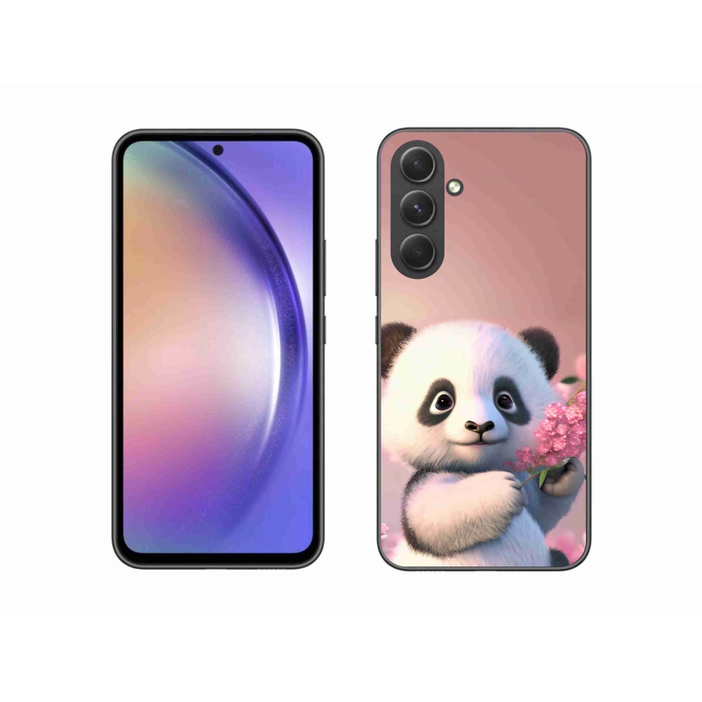 Gél védőhuzat mmCase Samsung Galaxy A54 5G - aranyos panda
