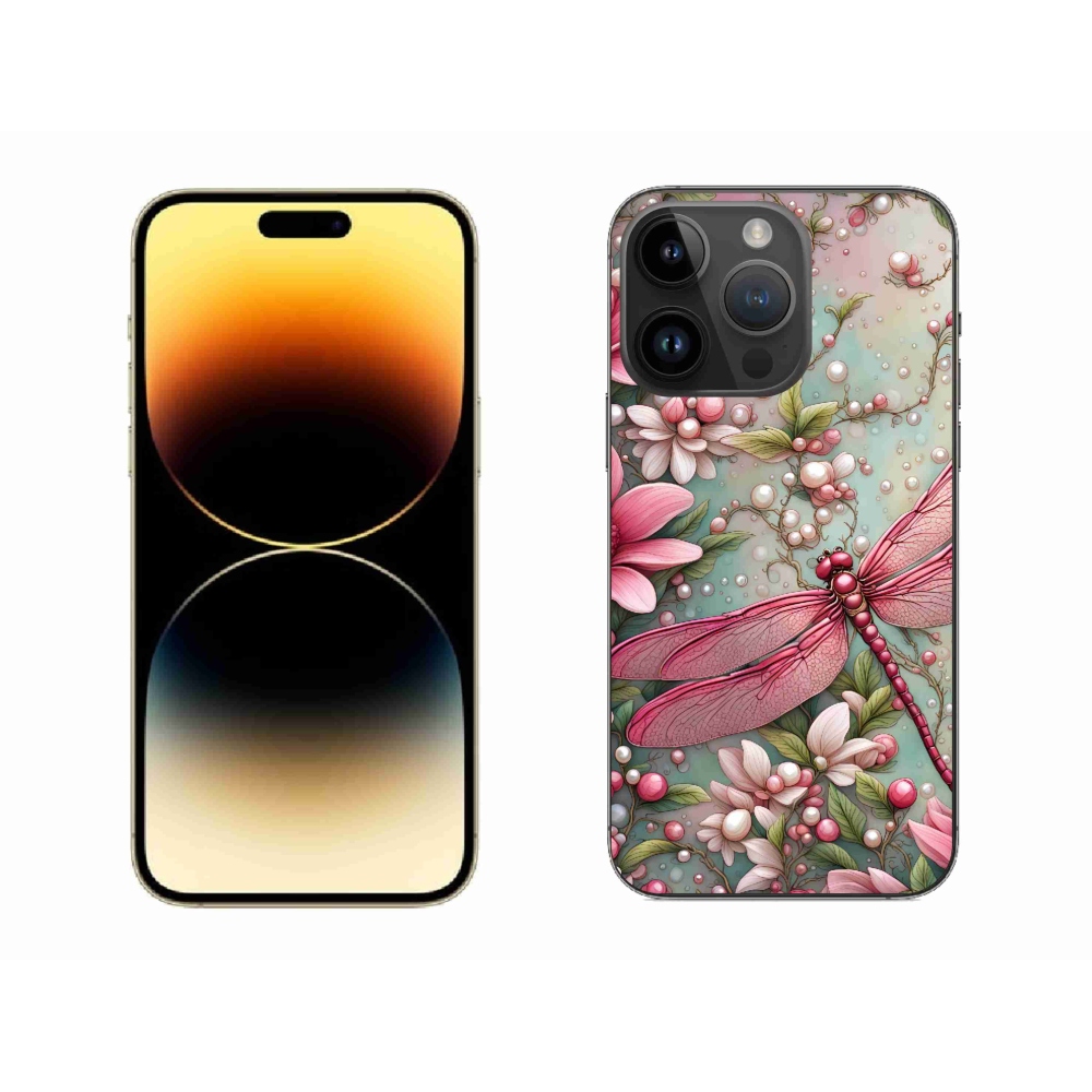 Zselés borítás mmCase iPhone 14 Pro Max készülékhez - szitakötő