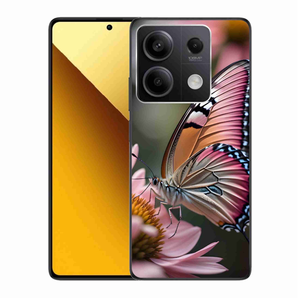 Gél borítás mmCase a Xiaomi Redmi Note 13 5G számára - színes pillangó