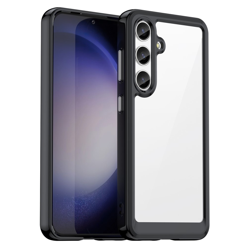 Gél tok fix hátlappal Samsung Galaxy S24 készülékhez - fekete