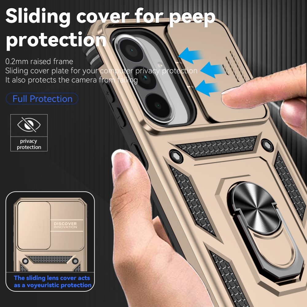 Gyűrűálló borítás Samsung Galaxy A36 5G készülékhez - arany színű