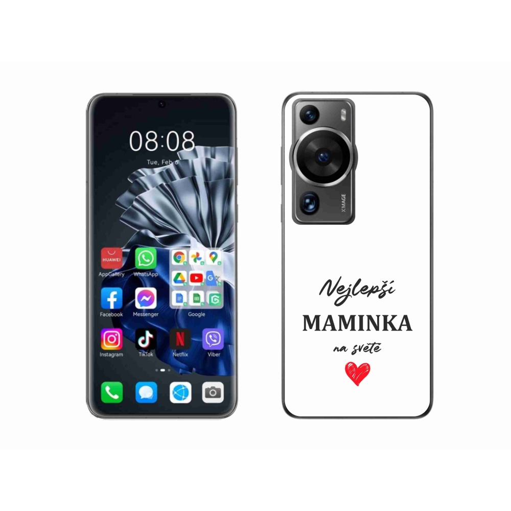 Gél borító mmCase a Huawei P60 Pro - legjobb anya 1 fehér háttér