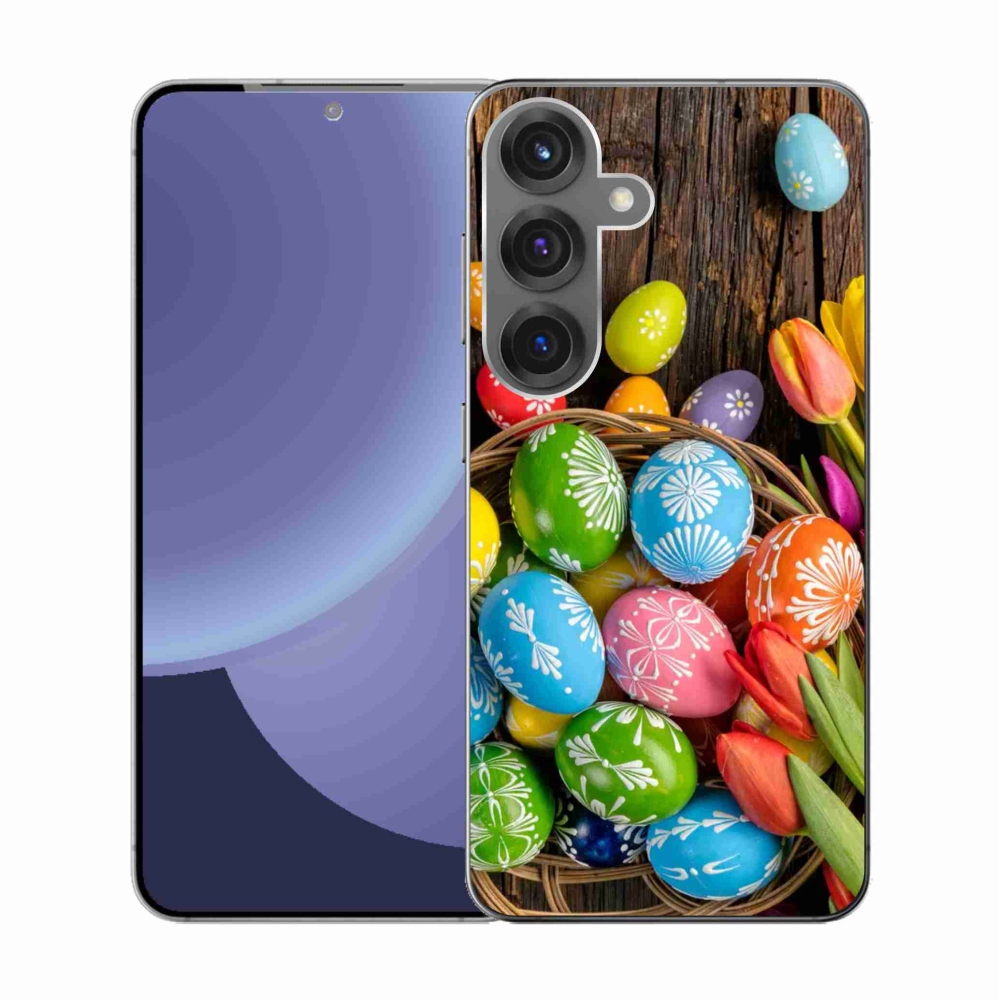 Zselés borítás mmCase Samsung Galaxy S25 készülékhez - Húsvéti tojás