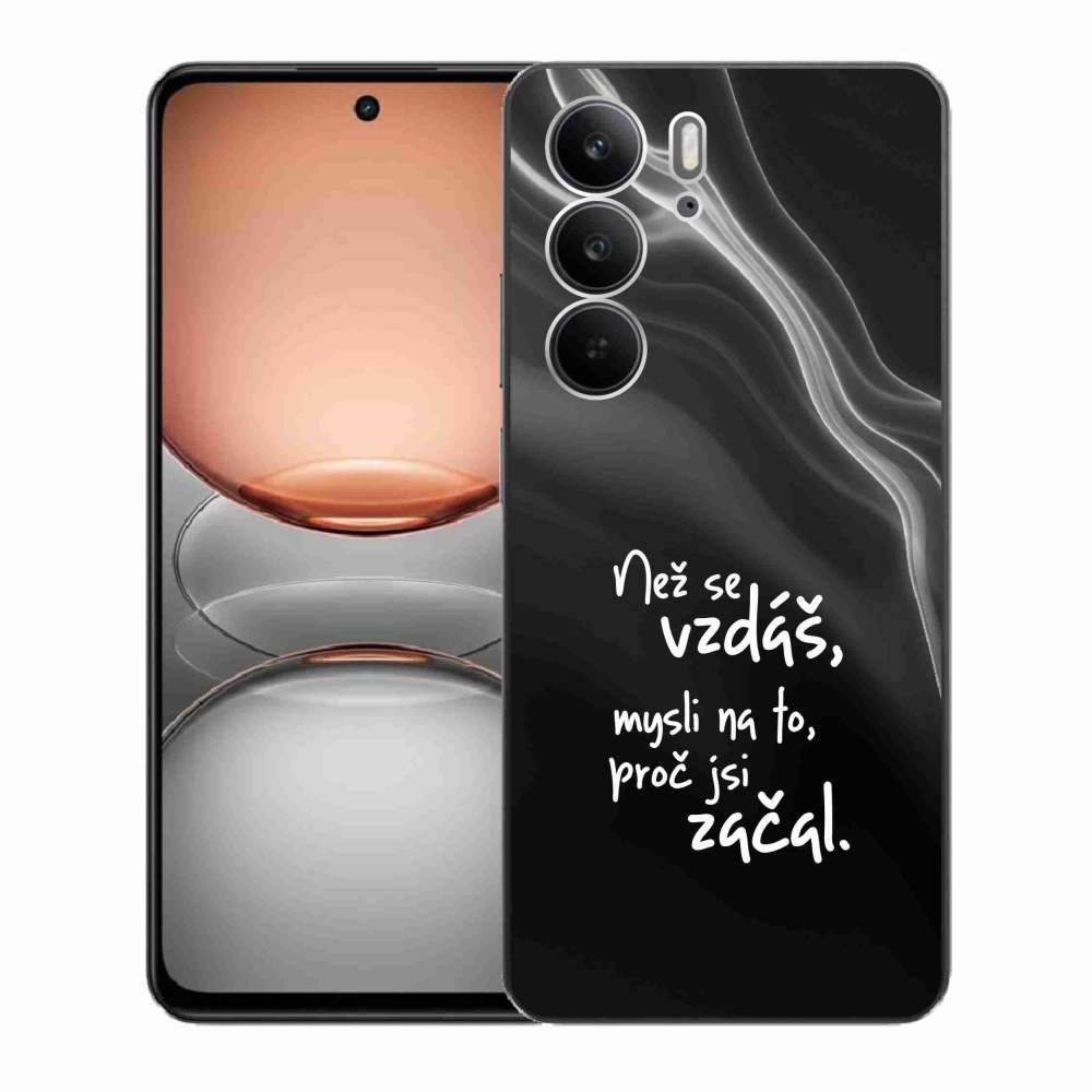 Gél borító mmCase a Realme C75 készülékhez - idézet 2 fekete háttér