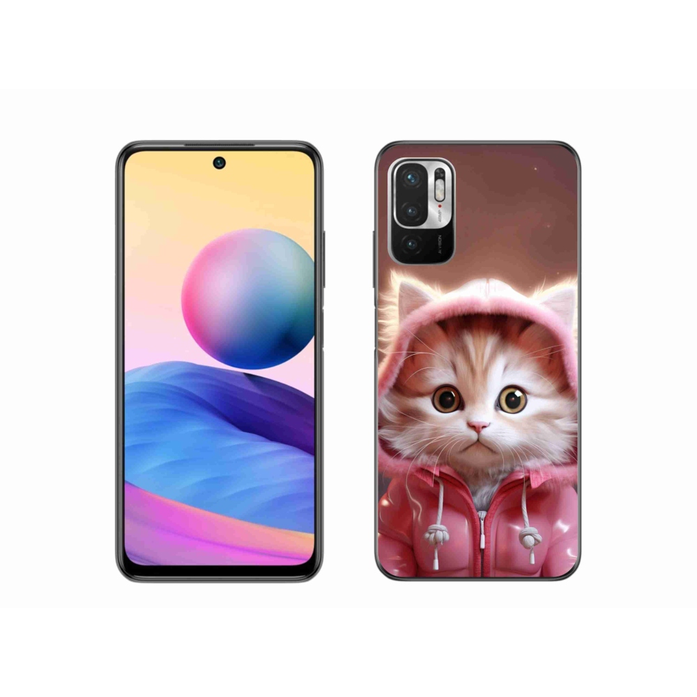 Gél borító mmCase a Xiaomi Redmi Note 10 5G-hez - aranyos cica 3