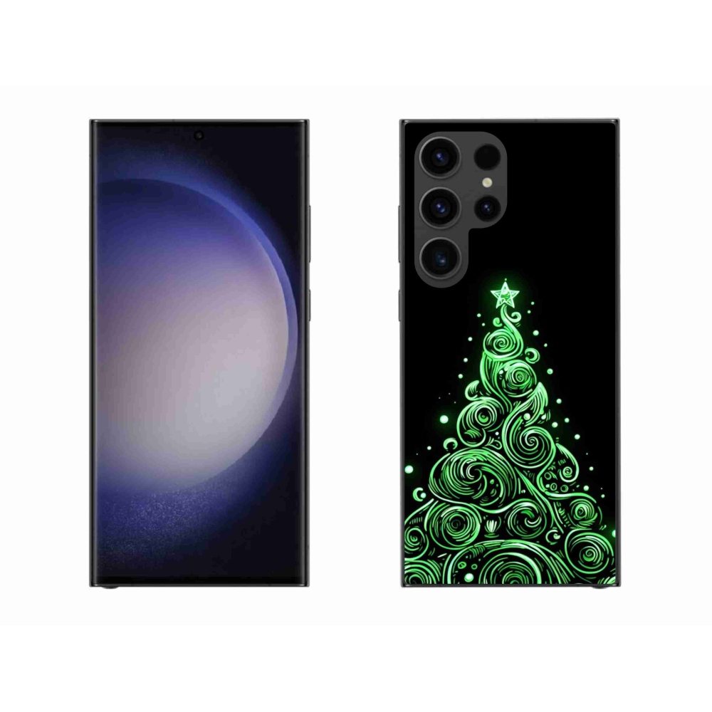 Gél borítás mmCase Samsung Galaxy S23 Ultra 5G - neon karácsonyfa 3