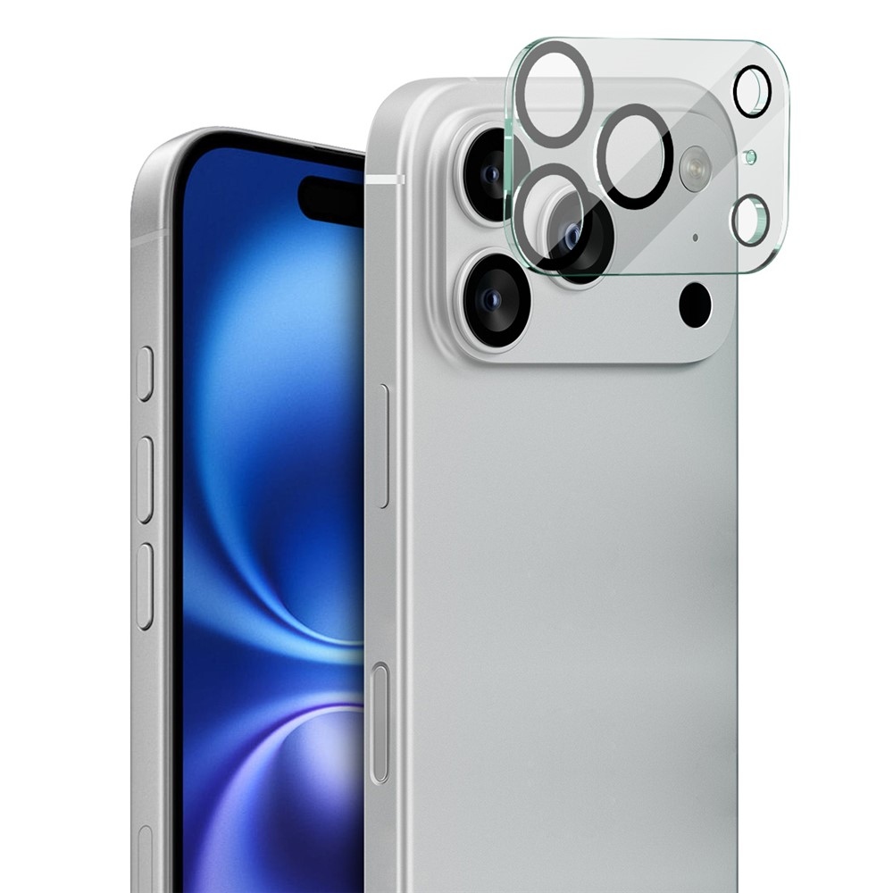 IMK kamera lencse üveg iPhone 17 Pro-hoz - fekete gyűrűk