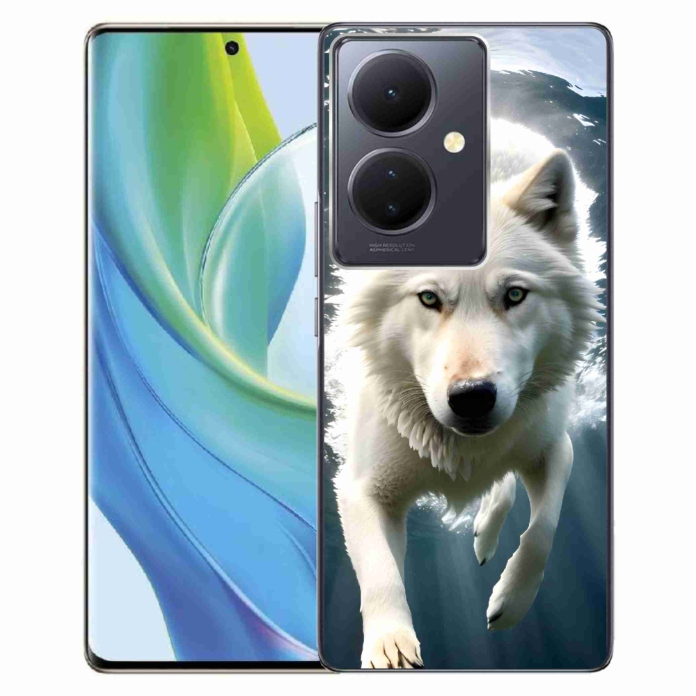 Gél borítás mmCase a Vivo V29 Lite 5G-n - fehér farkas