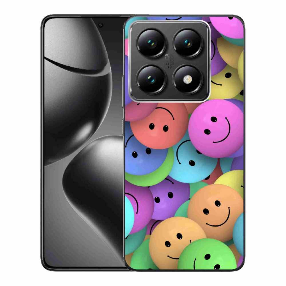 Gél borítás mmCase a Xiaomi 14T Pro számára - színes smiley-k