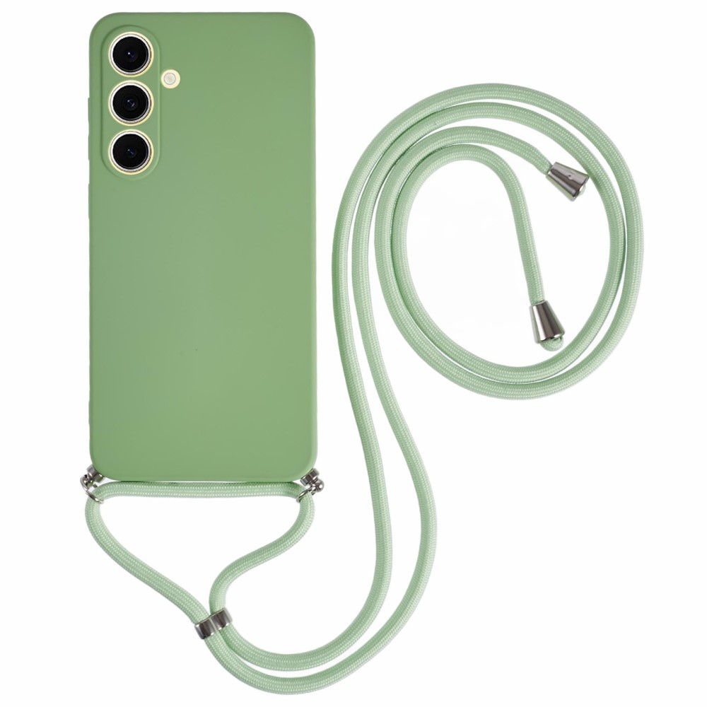 Bélelt zselés tok húzózsinórral Samsung Galaxy S25+ készülékhez - világoszöld