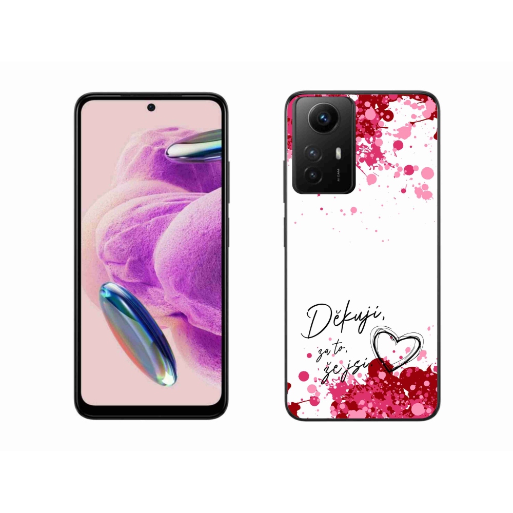 Gél borító mmCase a Xiaomi Redmi Note 12S-hez - love text 2 fehér háttérrel