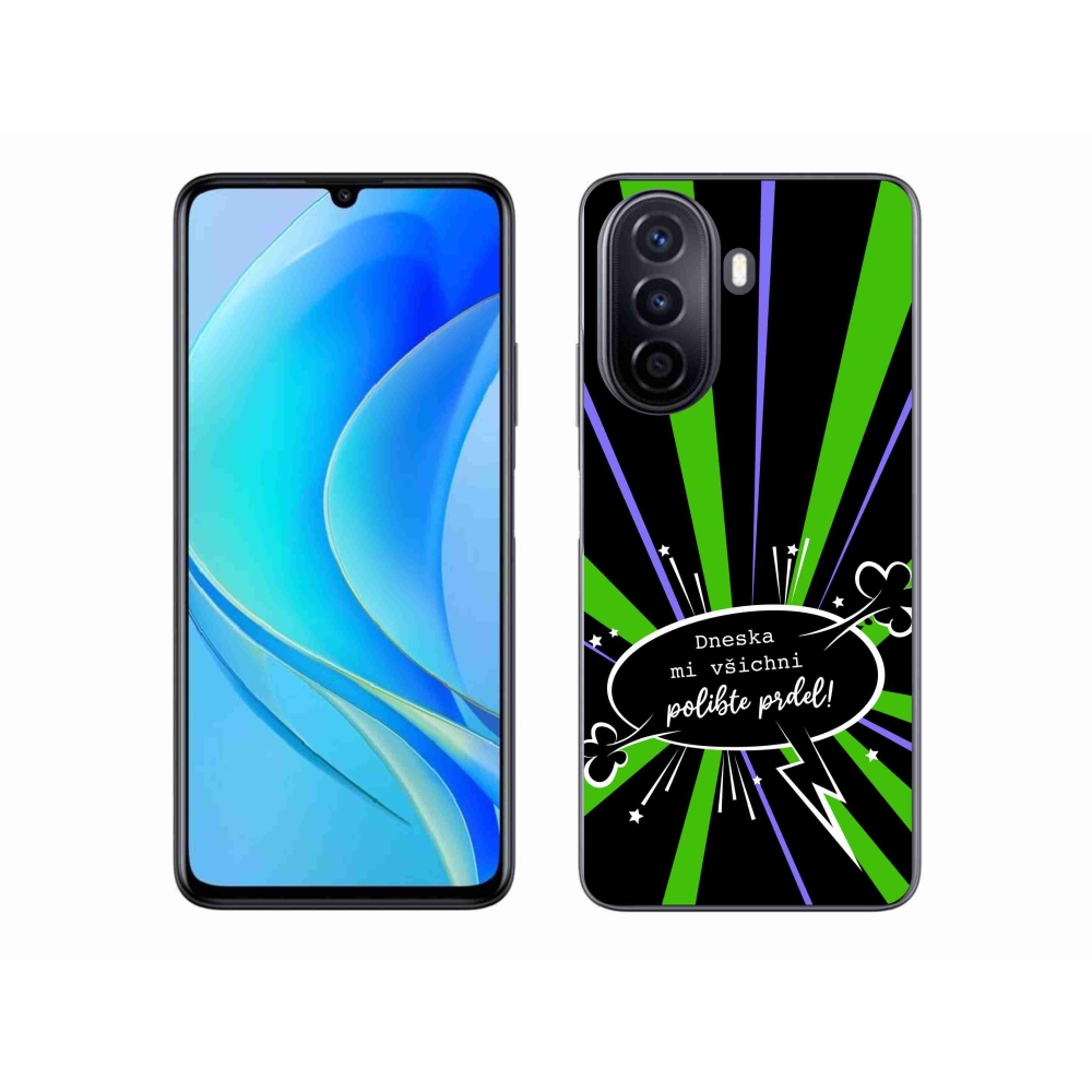 Gél borító mmCase a Huawei Nova Y70 készülékhez - vicces szöveg 15 fekete háttérrel