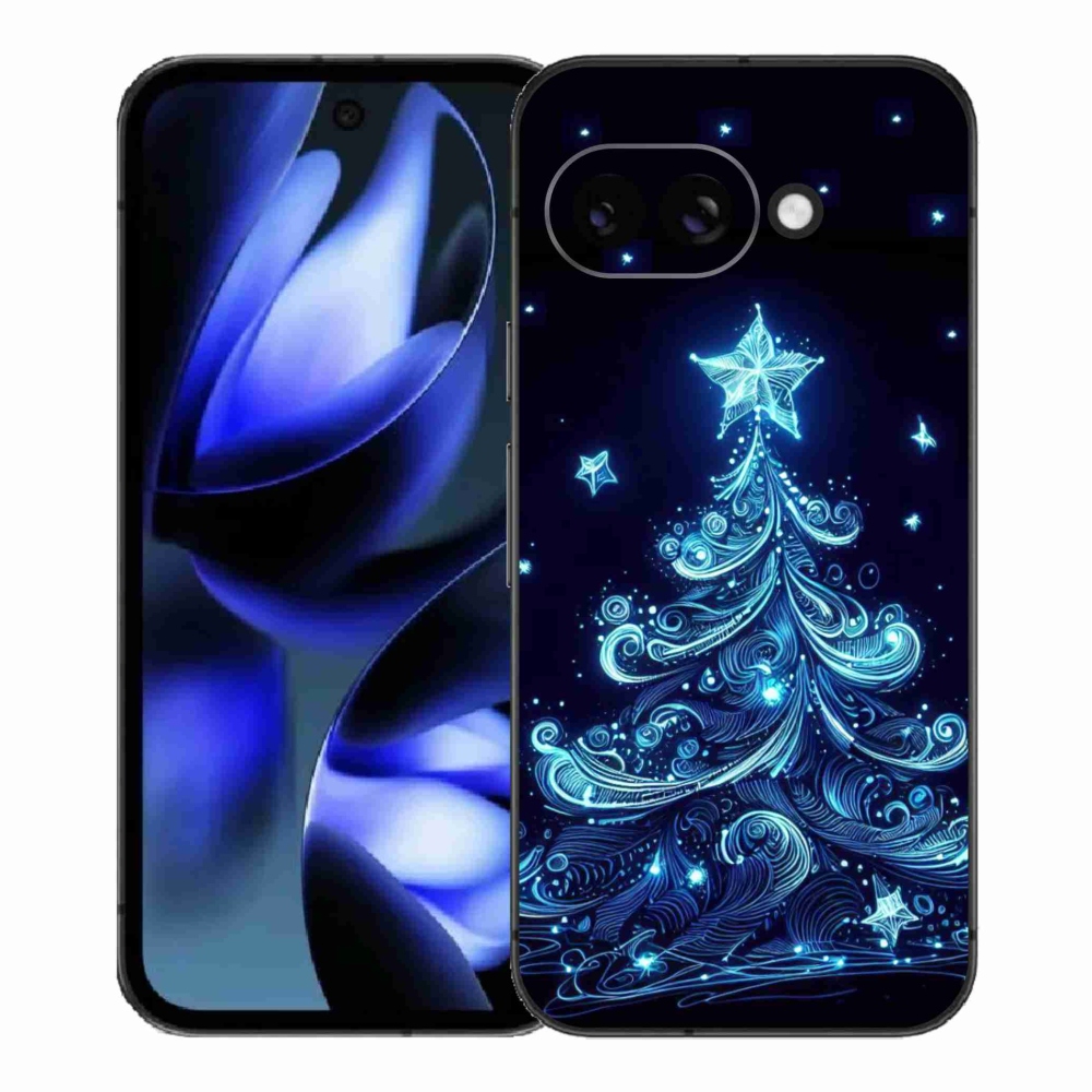Gél borítás mmCase a Google Pixel 9a számára - neon karácsonyfa 4