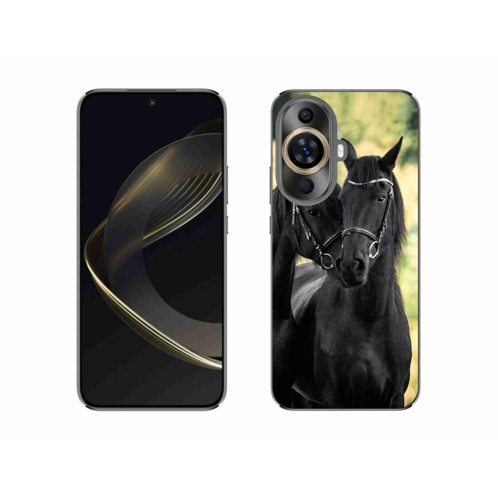Gél borítás mmCase a Huawei Nova 11-en - két fekete ló