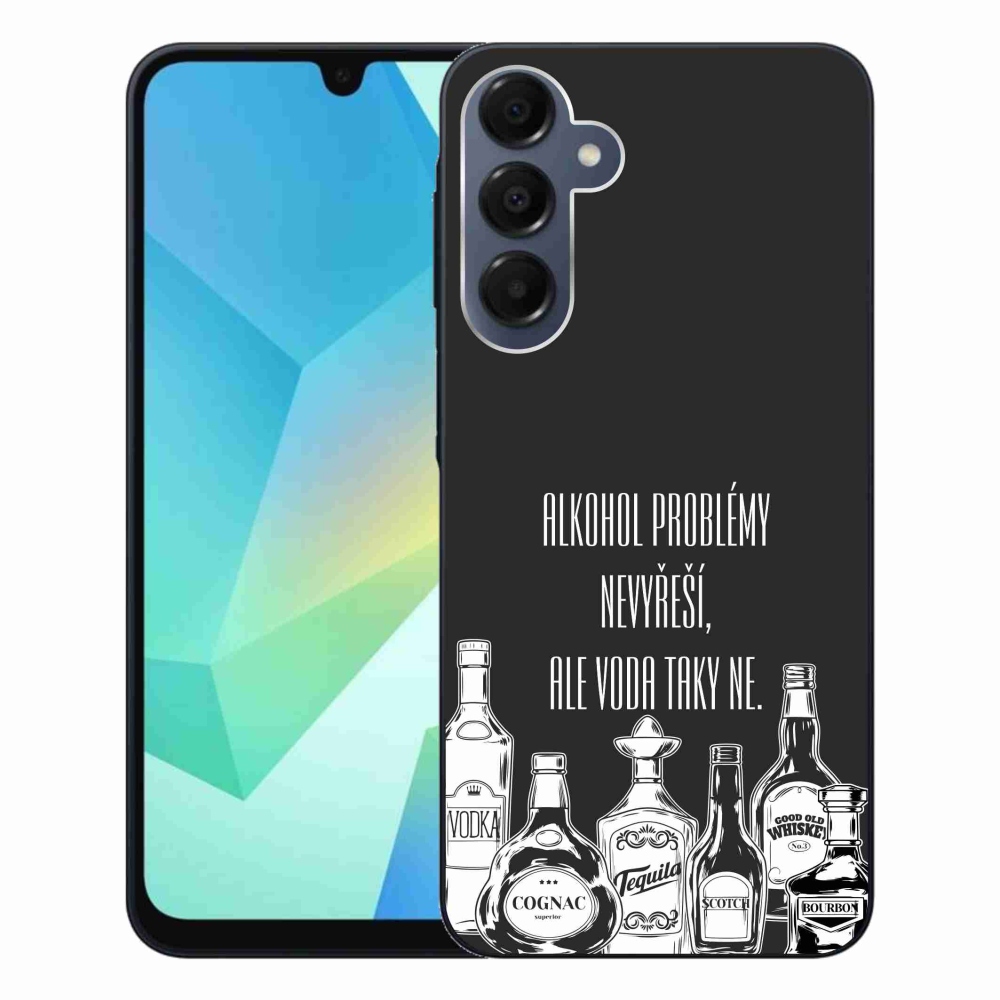 Gél borító mmCase Samsung Galaxy A16 4G/5G - vicces szöveg fekete háttérrel