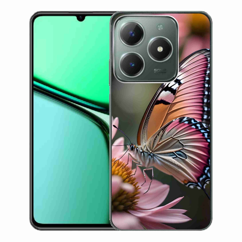 Zselés borítás mmCase a Realme C61 készülékhez - színes pillangó