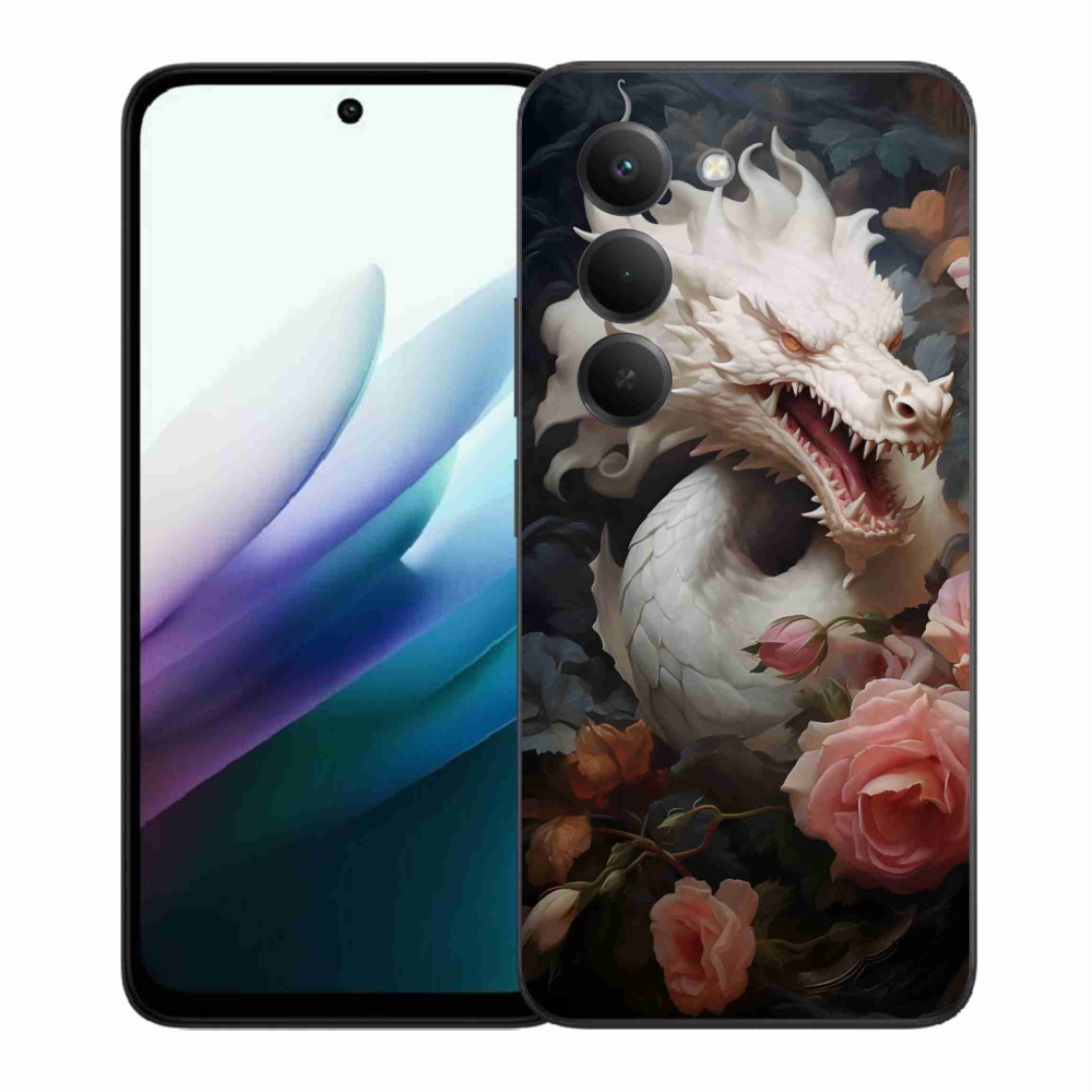 Gél borítás mmCase a Xiaomi Redmi 15 4G/5G (171mm) - fehér sárkányhoz