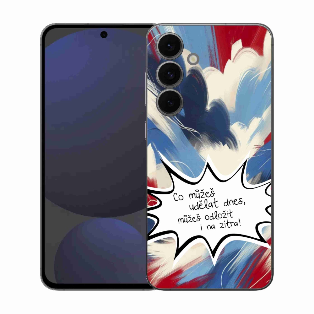 Gél borító mmCase Samsung Galaxy S25 FE - vicces szöveg 9 fehér háttér