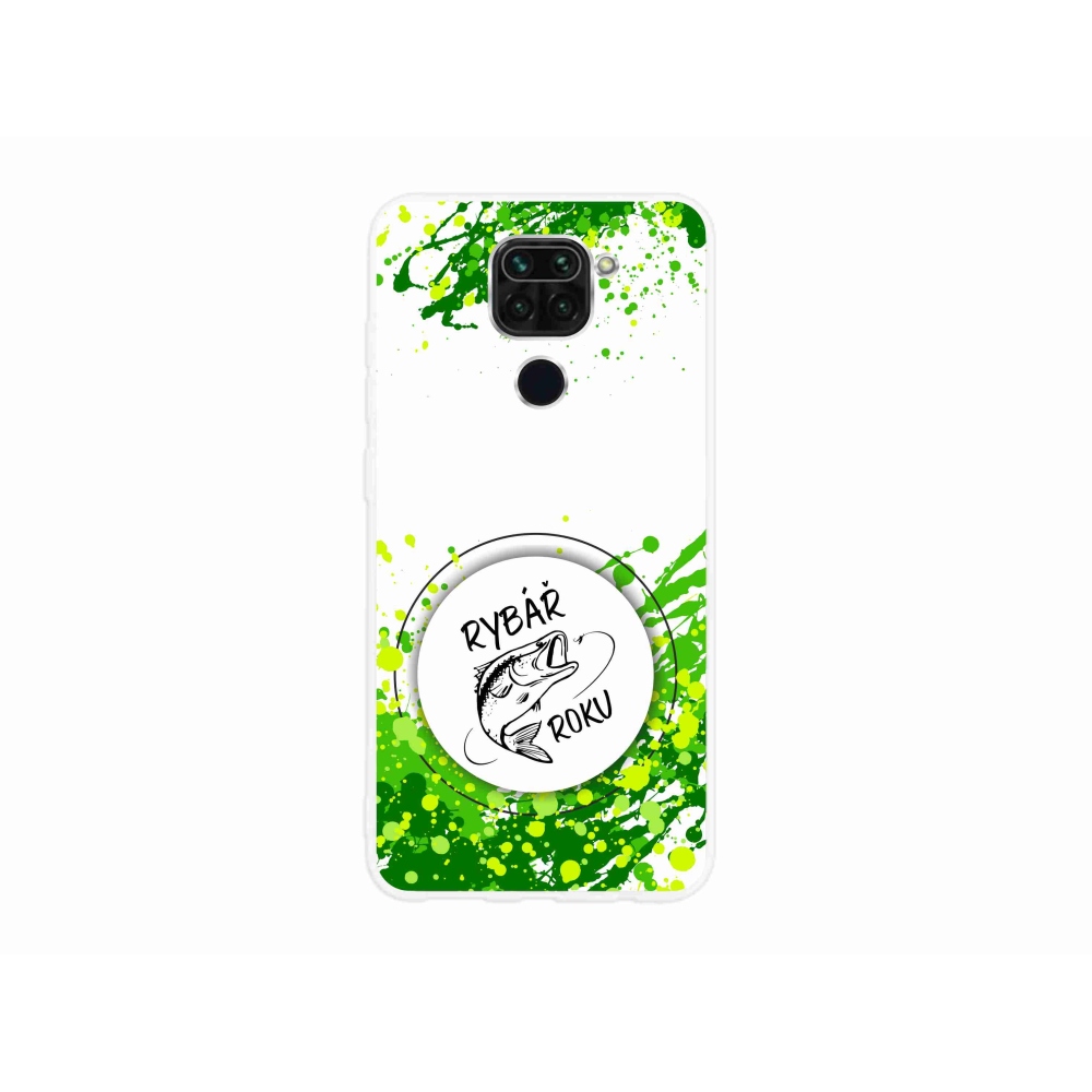 Gél borító mmCase a Xiaomi Redmi Note 9-hez - az év halászának fehér háttere