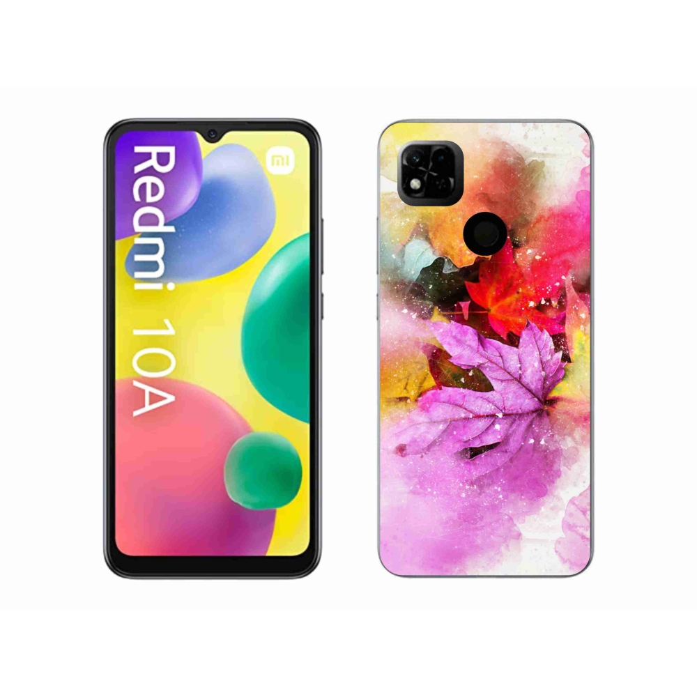 Gél borító mmCase a Xiaomi Redmi 10A számára - színes levelek