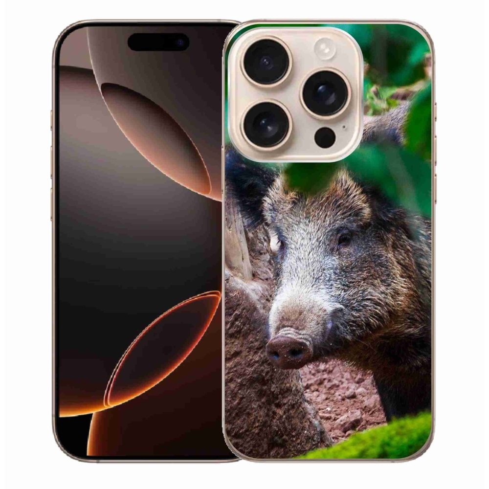 Zselés borítás mmCase iPhone 16 Pro Max készülékhez - vaddisznó