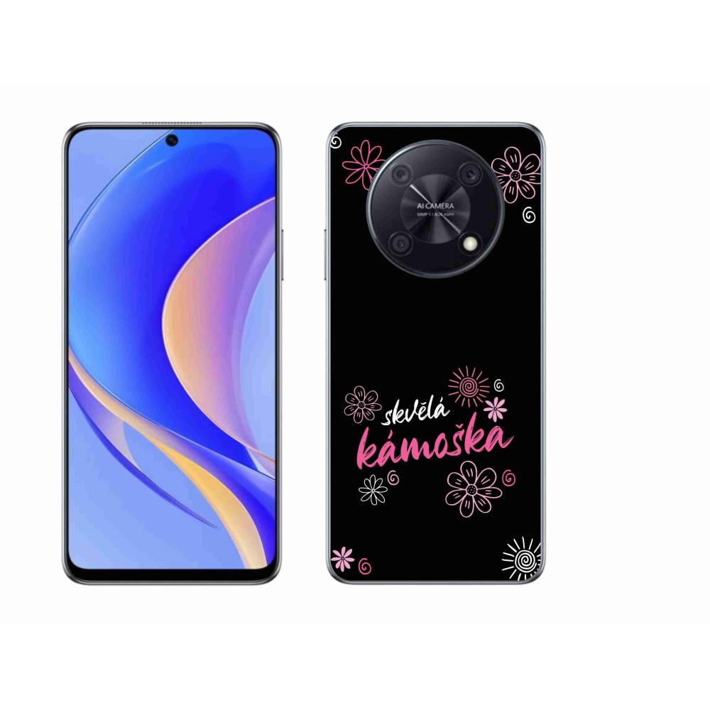 Gél borító mmCase a Huawei Nova Y90 - nagyszerű haver fekete háttérrel