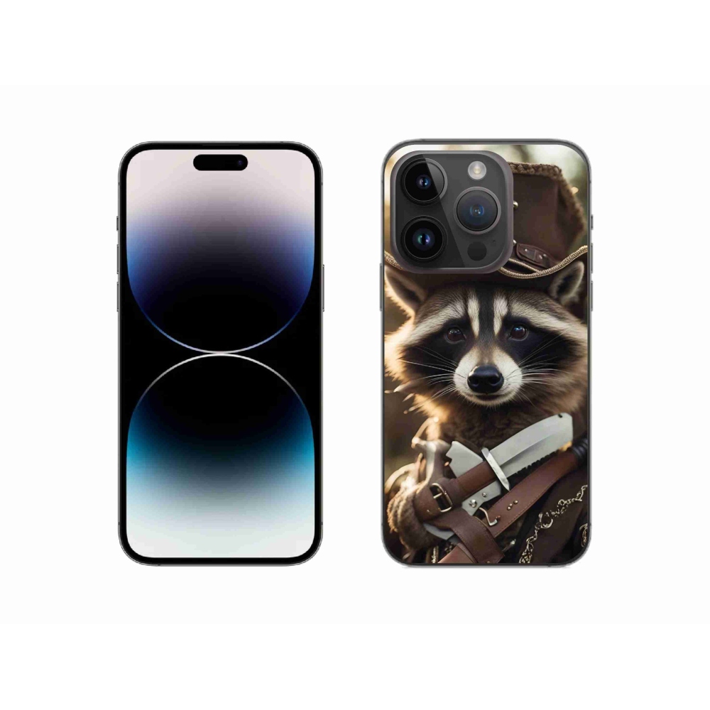 Zselés borítás mmCase iPhone 14 Pro készülékhez - mosómedve egyenruhában