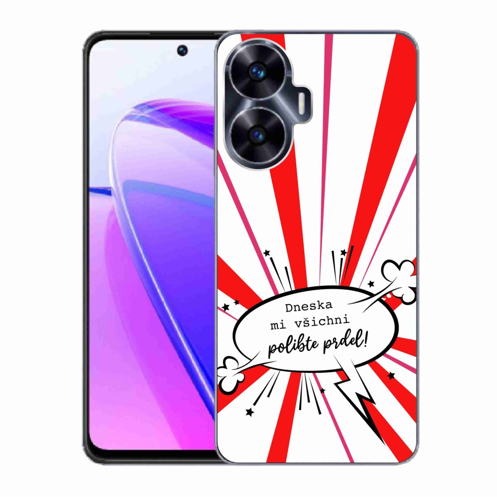 Gél borító mmCase a Realme C55 készülékhez - vicces szöveg 15 fehér háttér