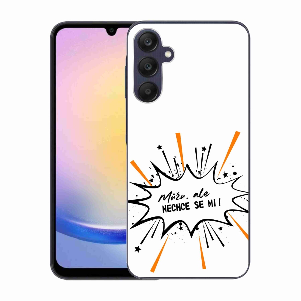 Gél borító mmCase Samsung Galaxy A25 5G - vicces szöveg 11 fehér háttér