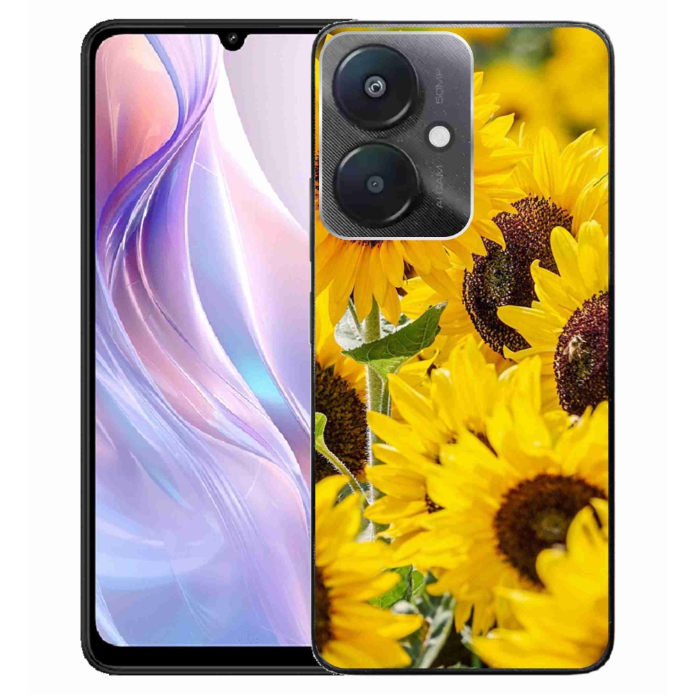 Gél borítás mmCase a Xiaomi Redmi 13C 5G számára - Napraforgó