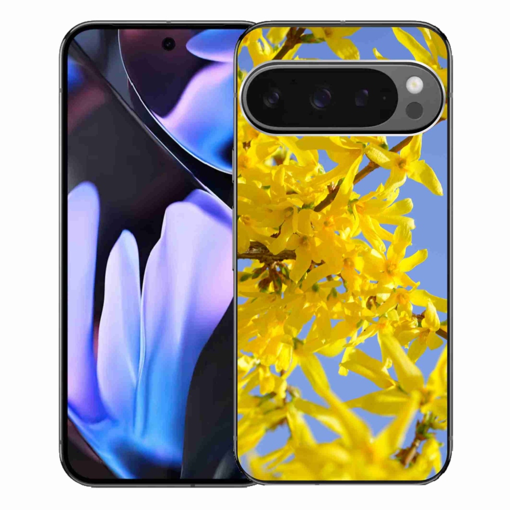 Zselés borítás mmCase a Google Pixel 9 Pro XL-hez - sárga virágok
