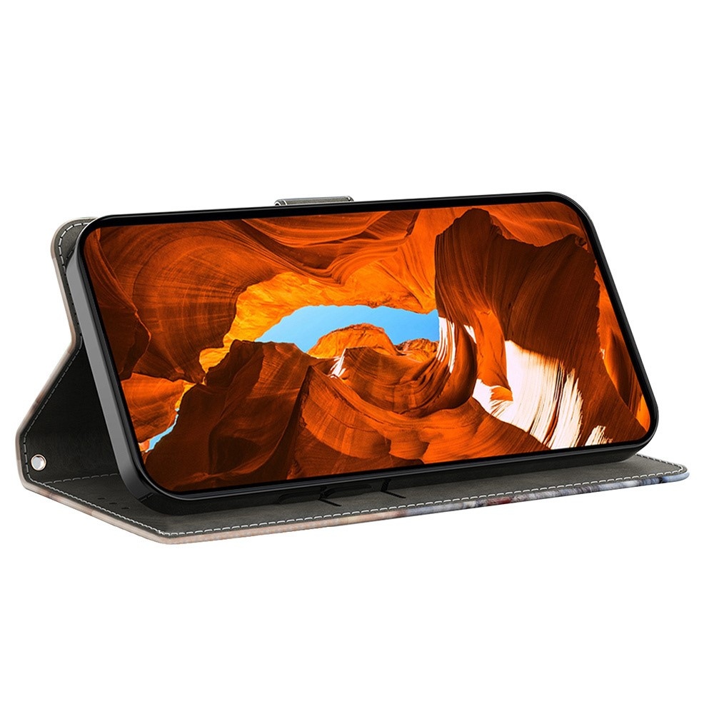 Sima könyves tok Samsung Galaxy A07 4G - bagoly és mandala