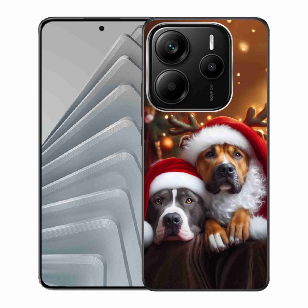 Gél borító mmCase a Xiaomi Redmi Note 14 5G-hez - Karácsonyi kutyák