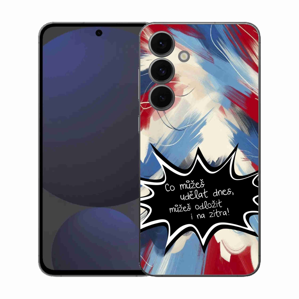 Gél borítás mmCase Samsung Galaxy S25 FE - vicces szöveg 9 fekete háttér