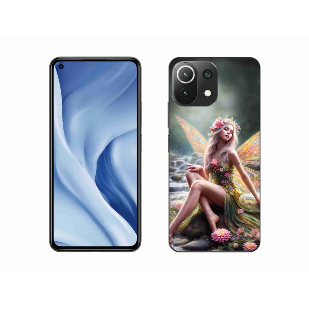 Gél borítás mmCase a Xiaomi Mi 11 Lite 4G/5G - pillangó nőhöz 1