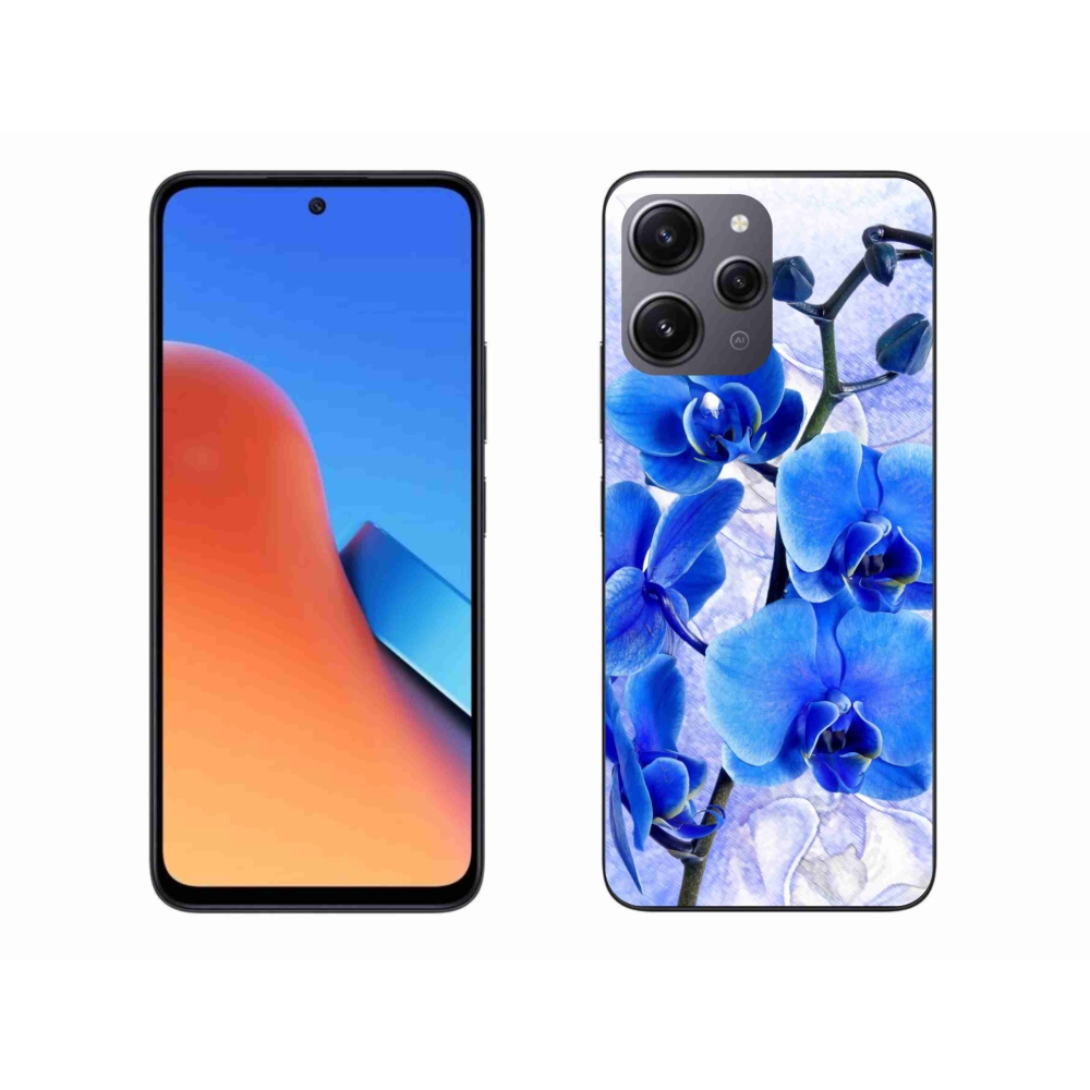 Gél borítás mmCase a Xiaomi Redmi 12-hez - kék virágok
