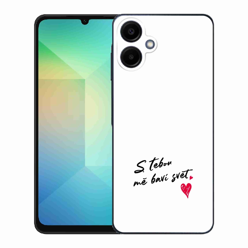 Gél borító mmCase Samsung Galaxy A06 4G - szerelmes szöveg 1 fehér háttér