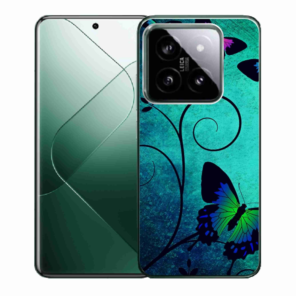 Gél borítás mmCase a Xiaomi 14 - színes pillangókhoz