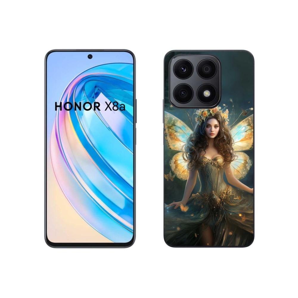 Gél borítás mmCase a Honor X8a számára - pillangó nő