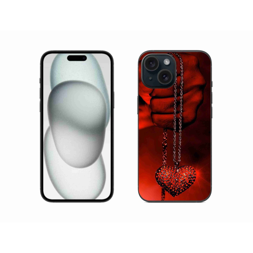Zselés borítás mmCase iPhone 15-hez - nyaklánc
