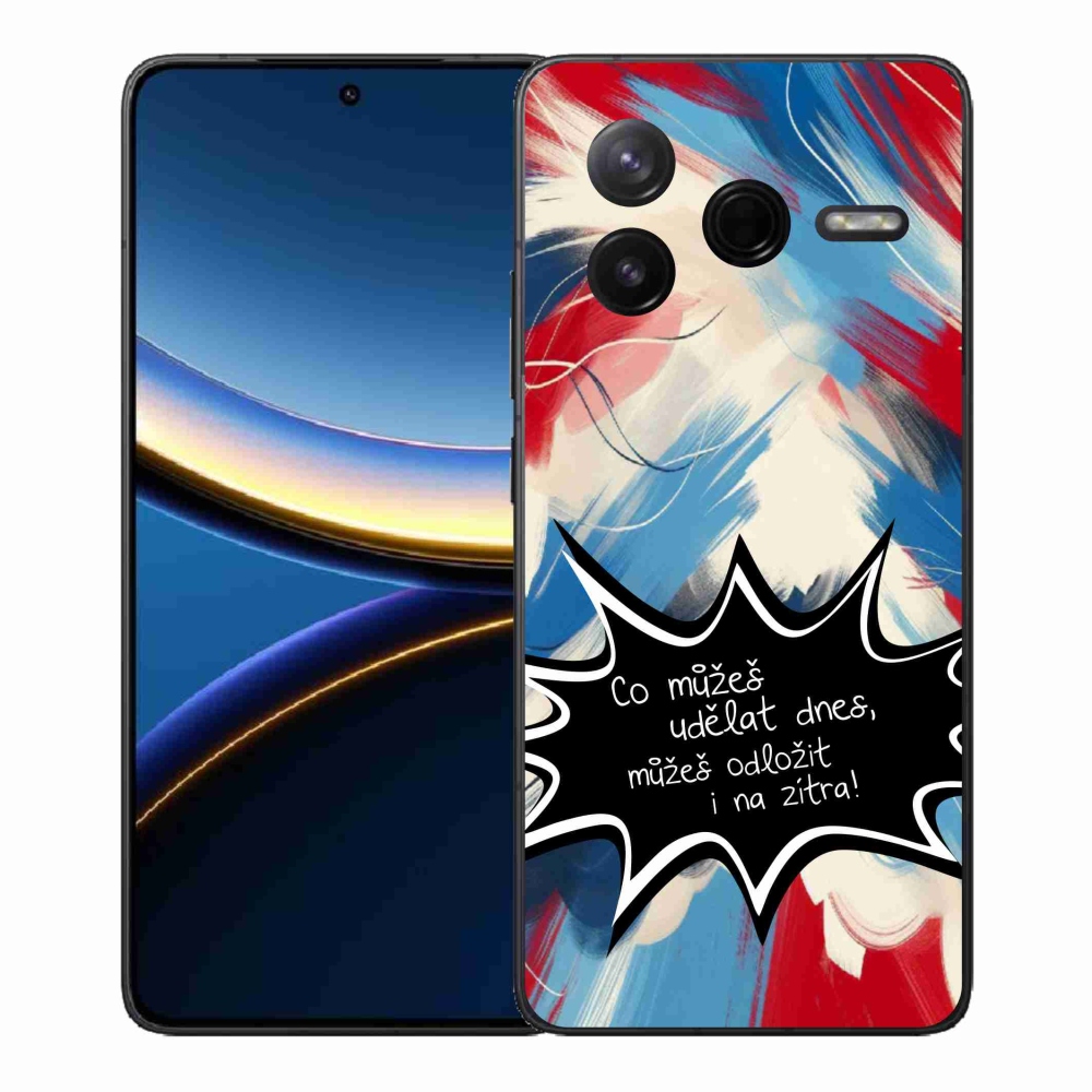 Gél borító mmCase a Xiaomi Poco F7 Pro számára - vicces szöveg 9 fekete háttér